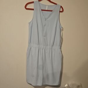 NWT Stylus blue freeze V-neck Dress M